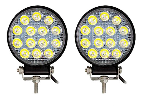 X2 Faro Auxiliar 14 Led Circular 9/36v 4x4 Universal Premium