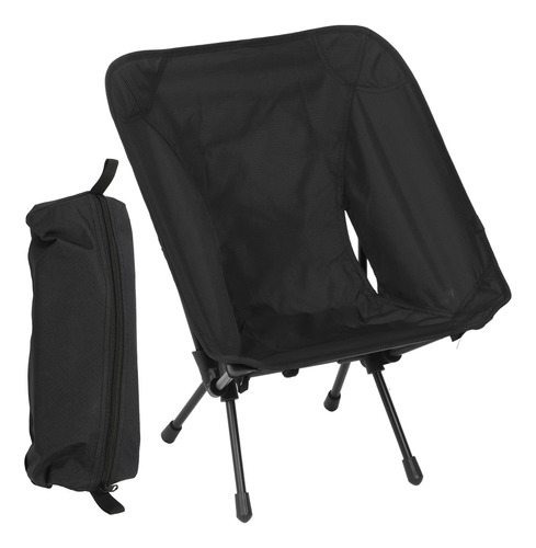 Sillas Plegables Ligeras, Silla De Camping, Negra, Portátil