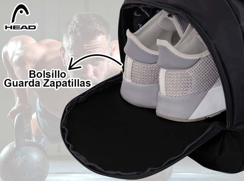 Imagen 7 de 10 de Bolso Head Gimnasio Deportivo Urbano Reforzado Tira Llavero