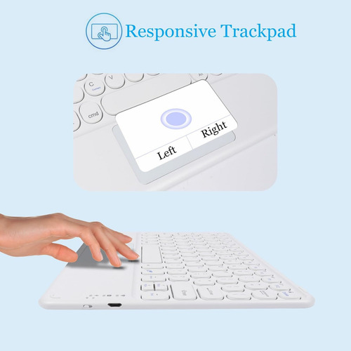 Teclado Inalambrico Bluetooth Touchpad Español Ñ Recargable
