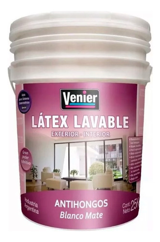 Látex Venier Lavable Int/ext Protección Superficies | 20l