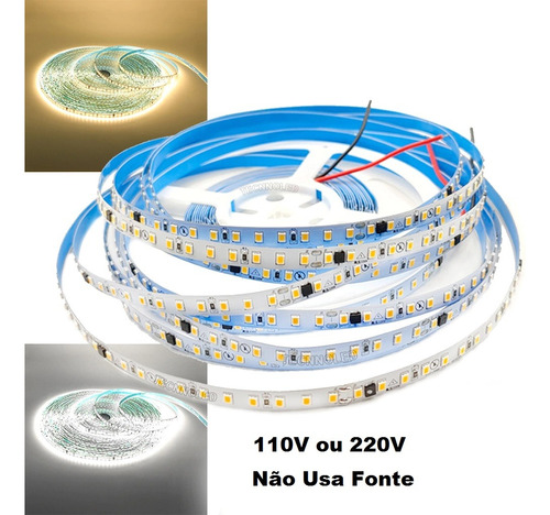 01 Fita Led 3528 - 3 Metros Ip20 110v Ou 220v Não Usa Fonte