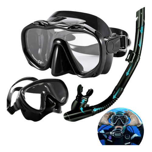 Kit Mergulho Máscara Óculos Lentes Profissional Snorkel Nfe