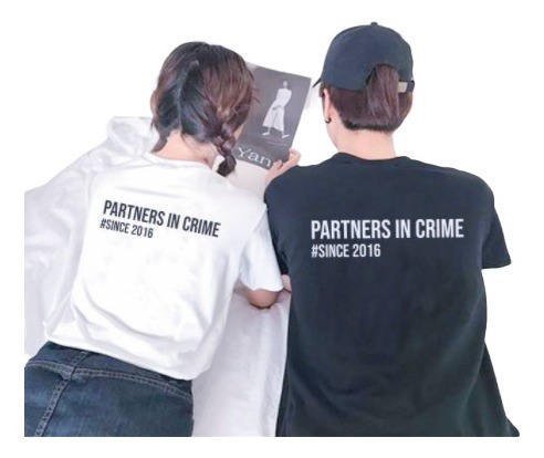 2 Playeras Partners In Crime Complices Amor Pareja Novios M3
