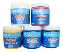 Comprar 5 Tintas Base Agua Serigrafia Textil 250 Grs