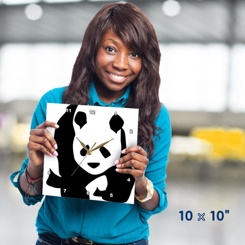 3drose Dpp__1 Panda Bear Animales Lindo Reloj De Pared De Ar