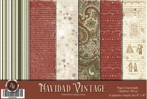 Colecc Navidad Vintage  Scrapbooking X6 D' Arteche Crafts