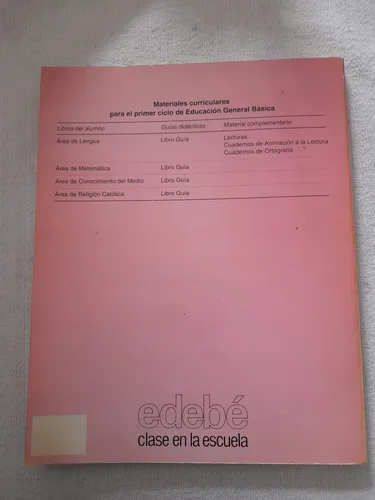 Matemática 1 - Egb 1er Ciclo - Editorial Edebé (Usado)