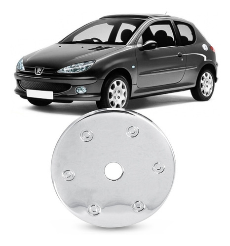 Aplique Combustivel Peugeot 206 207 Tampa Cromado