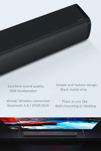 Barra De Sonido Xiaomi Redmi Tv Soundbar Bt 5.0 30w Openbox!