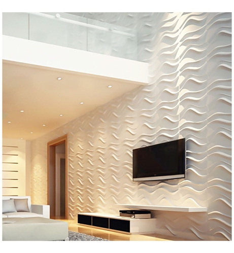 Imagen 1 de 4 de Paneles 3d Decorativos En Yeso Modelo Wave