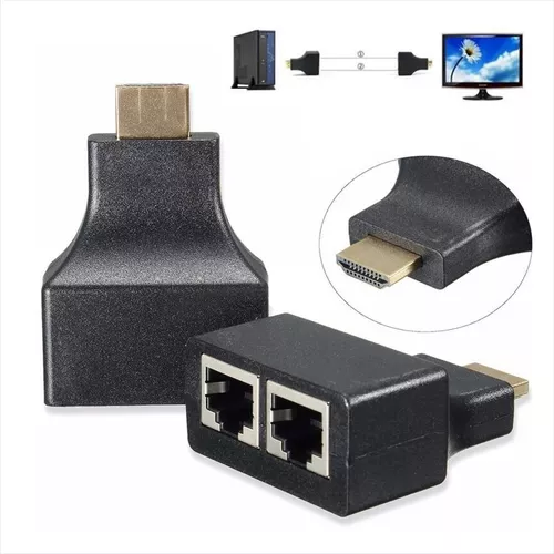  Extensor de cable de red HDMI a RJ45, 1 par, extensor