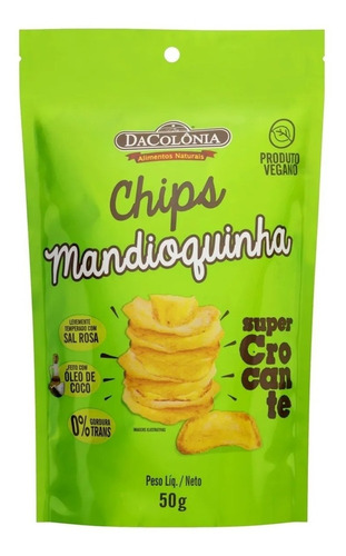 Imagem 1 de 5 de Salgadinho Chips De Mandioquinha Vegano Dacolônia Pouch 50g