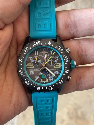Reloj Breitlin.g Endurance Pro 44mm Mov Cuarzo Caucho Correa Agua Negro Negro (Usado)