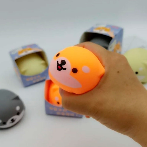 Imagen 2 de 6 de Squishy Shiba Inu Animalitos Antiestress Ansiedad Apretable