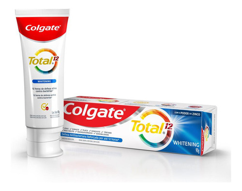 Creme Dental Para Branqueamento Colgate Total 12 Whitening 90g