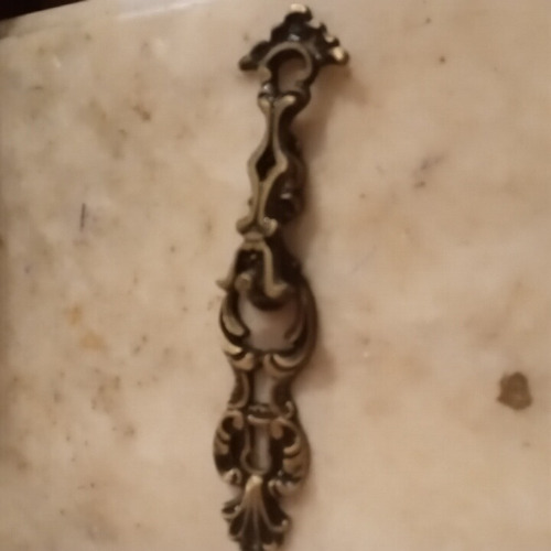 Herraje De Mueble Antiguo Bronce Frances Tirador Puerta Luis (Usado)