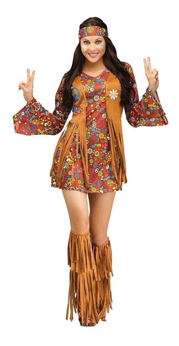 Disfraz Hippie Para Mujer Importado