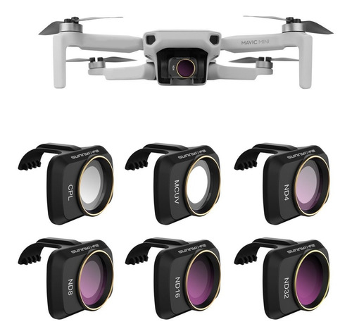 Imagen 1 de 9 de 6 Filtros Nd Sunnylife Dji Mini/2/se Cp Uv Nd4 Nd8 Nd16 Nd32