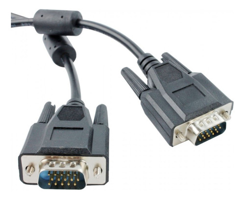 Cabo Vga Macho + Vga Macho 5m Preto C/ Filtro Tebera