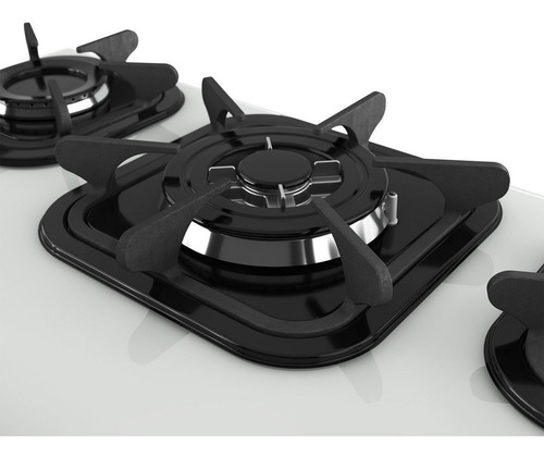 Fogão Cooktop 5 Bocas Mueller Tripla Chama Gás Branco 127/220V