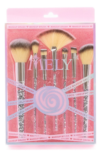 Conjunto X6 Brochas Dobles Maquillaje Cepillo Cejas Pestañas Mely Color A Eleccion