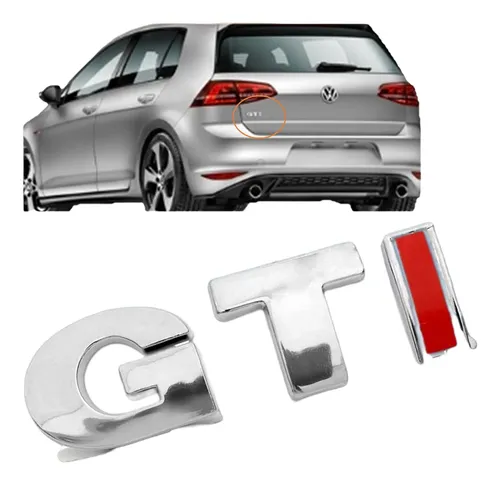 Emblema Cromado Gti Tapa Baul Gol 2002/2019