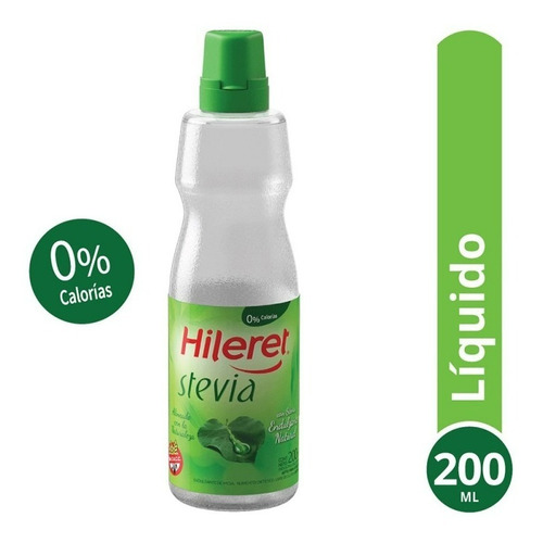 Edulcorante Endulzante Azúcar Hileret Stevia Liquido 200 Ml