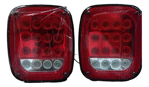 2 Focos Traseros Para Camion Jeep Pickup 12 Volts 16 Led