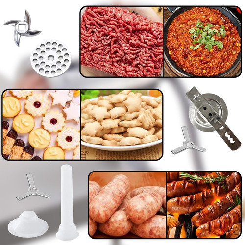 Moedor De Carne Cam2 Heavy Duty Manual Em Aço Inoxidável #10