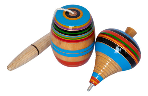 Ier Juguetes Mexicanos, Balero Y Trompo, Varios Colores