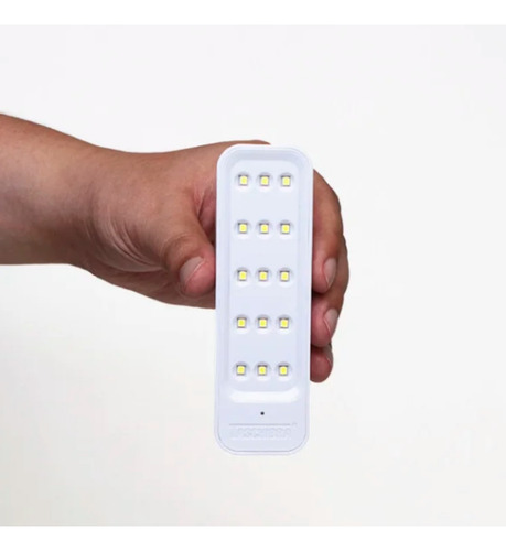 Mini Luminaria Luz De Emergencia Led Tle Mini Taschibra Branco