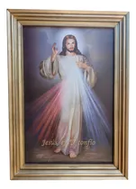 Comprar Cuadro Religioso Dorado Cristo Misericordia 70x100 Cm