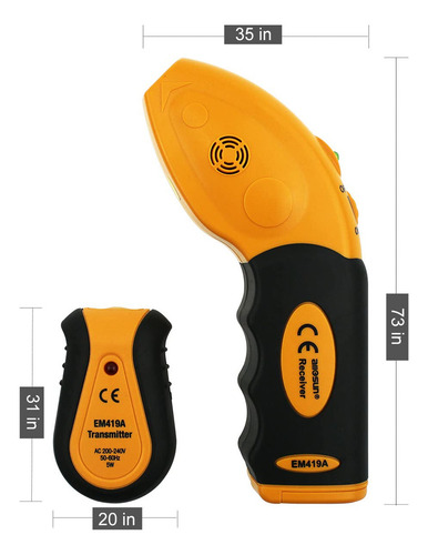 Detector de circuito eléctrico EM419a, cables, disyuntor 110v