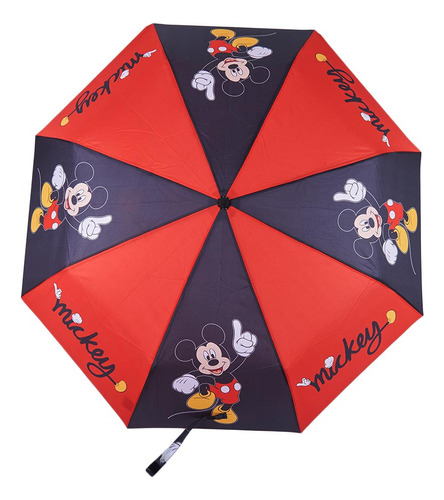 Paraguas Sombrilla Plegable Con Funda Mickey Azul Mk01