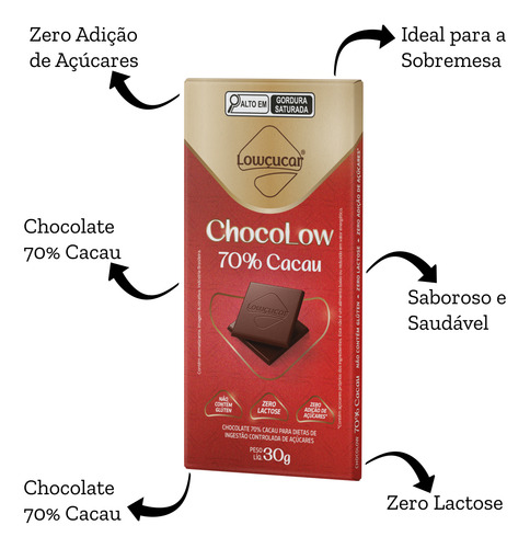 Chocolate Zero Açúcar 30g Sabores Variados Kit Com 15