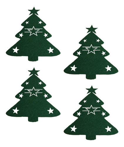 New 3 X 4 Unids Cubiertos De Navidad Telas No Tejidas