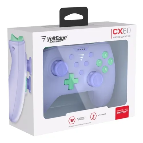 comprar Control Inalámbrico Cx60 Voltedge Para Nintendo Switch Color Violeta