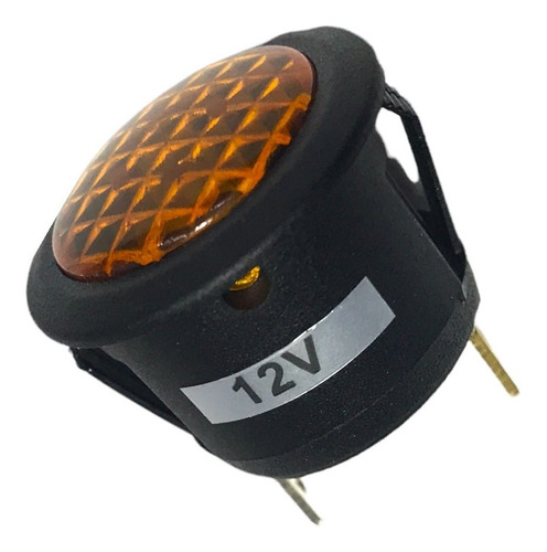 5 Unidades Led Indicador Testigo 12v Redondo 20mm Amarillo