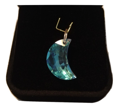 Imagem 2 de 5 de Pingente Lua 2,0 Cm Cristal Swarovski Em Prata 925