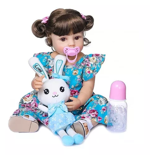 Bebe Reborn Menina Boneca Carol 100% Silicone- 12x S/ Juros