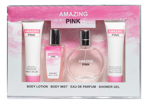 Yoi Set Amazing Pink: Crema Corporal, Splash, Fragancia Y Ge