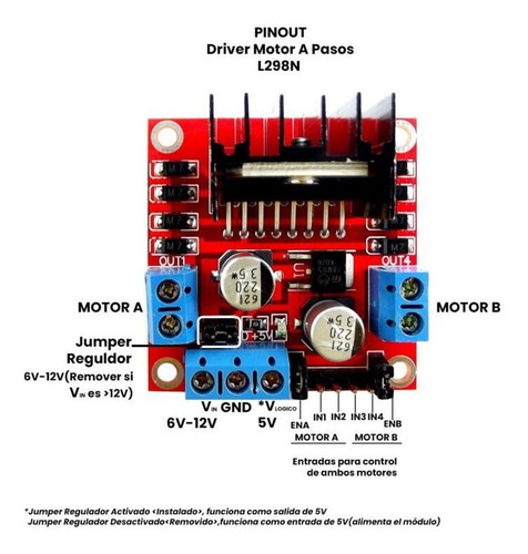 Modulo Puente H L298 Motor Driver Arduino Pic Raspberry