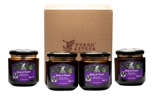 Fuego Azteca - Nutty & Picante 4-pack Salsa Gourmet