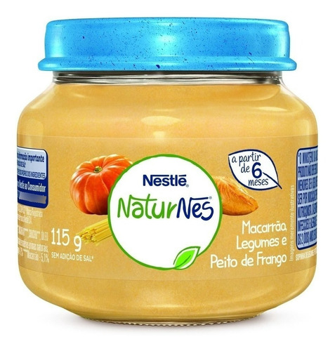 Imagem 2 de 4 de Papinha Bebê Macarrão Legumes P. Frango 6un Naturnes Nestlé