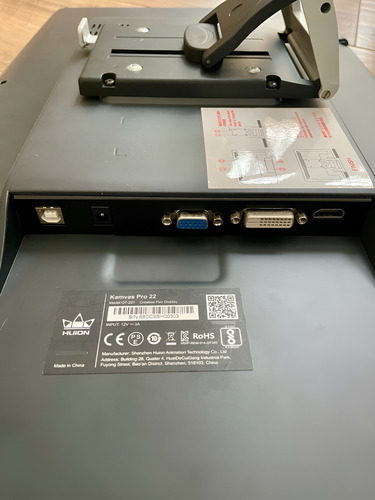 Tableta Digitalizadora Huion Gt2201 Kamvas Pro 22 Negro (Usado)