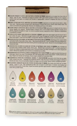 Imagen 3 de 5 de Set 12 Pinturas Para Tela Setacolor 20ml Pebeo