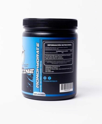 Imagen 2 de 2 de Creatina Meta Nutrition Monohidratada 500 Gramos (100 Servicios)