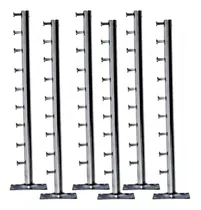 Comprar Set X6 Exhibidores Flauta Metal 35cm Perchero Ropa 9 Puestos