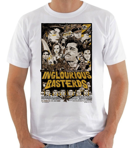 Camiseta Camisa Bastardos Inglórios Aldo Raine Hans Landa Persongens Tarantino Nerd Geek Filme 